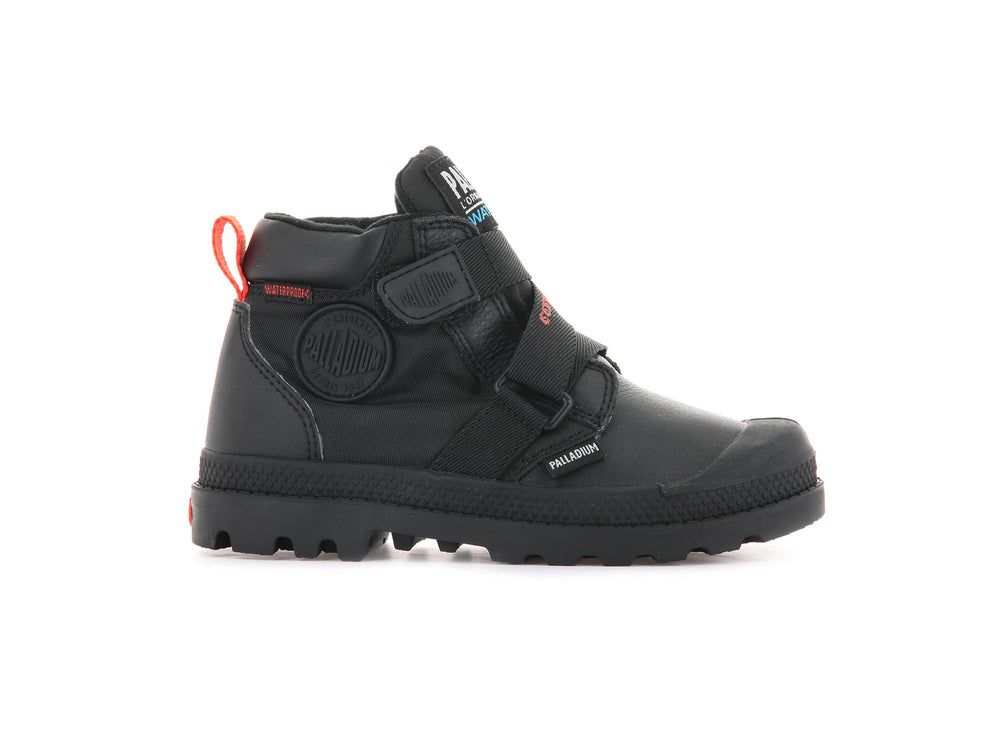 Botas Palladium PAMPA HI CUFFSTR WP+ Niños Negras | Costa Rica-06927